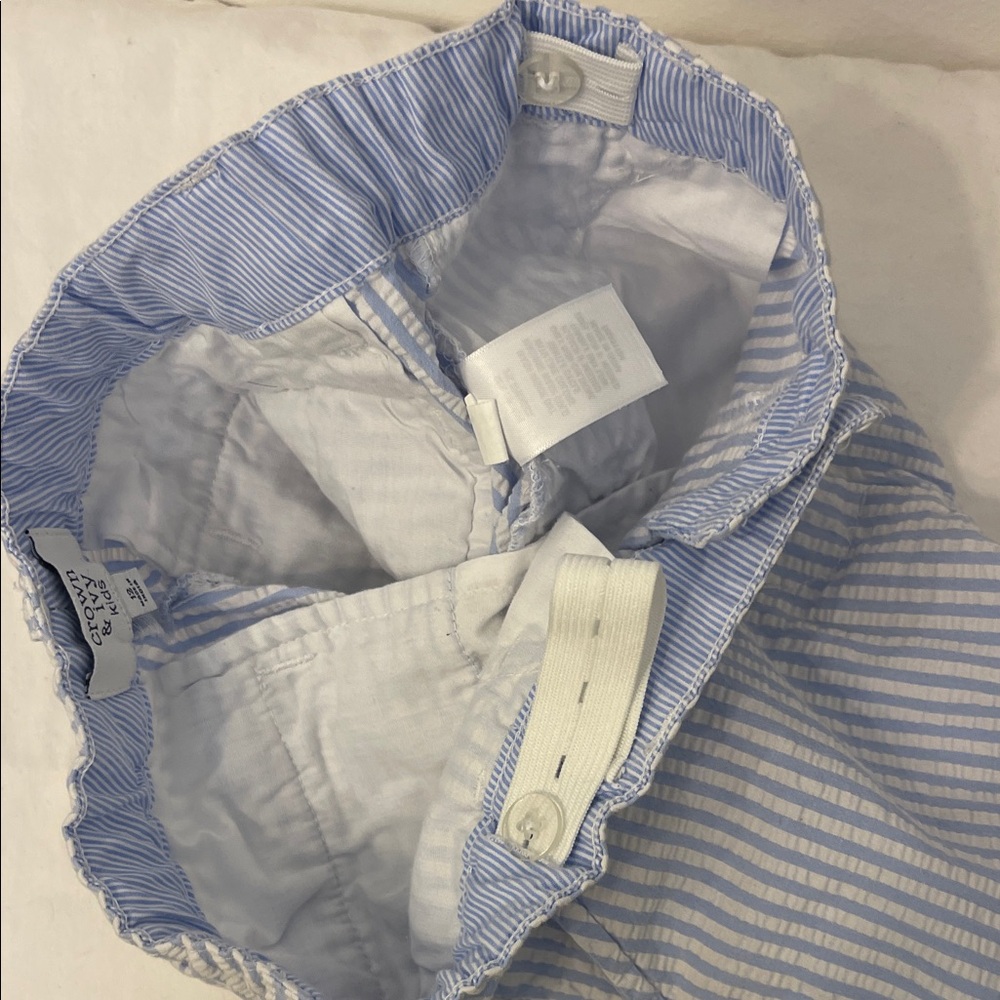 Crown & Ivy Blue Striped Kids Shorts Size 12 EUC - Picture 5 of 5